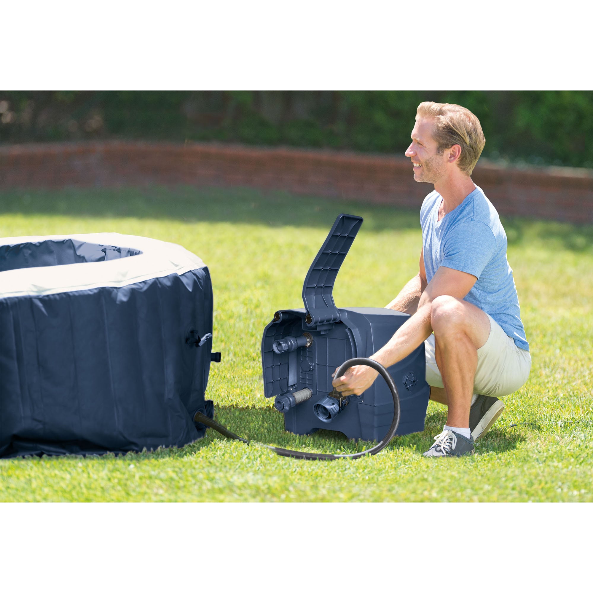 Intex PureSpa Plus 4 Person Inflatable Hot Tub Bubble Jet Spa (Open Box) - VMInnovations