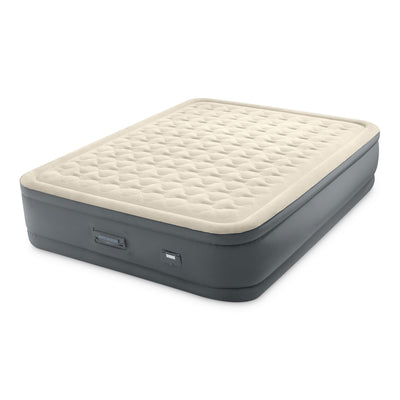 Intex PremAire II Fiber-Tech Air Mattress with Built-In Pump, Queen (Open Box)