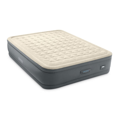 Intex PremAire II Fiber-Tech Elevated Air Mattress with Built In Pump, Queen