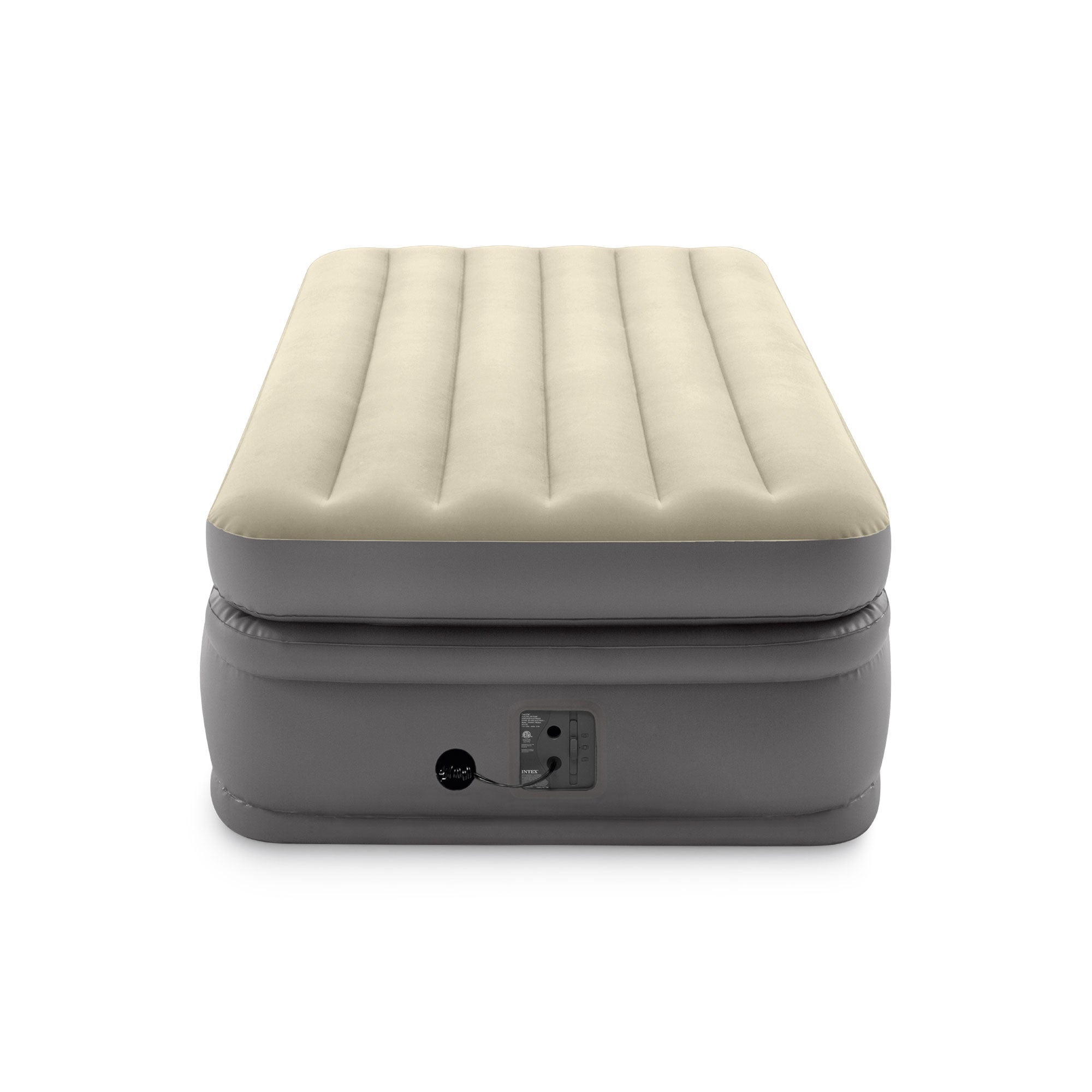 Intex Dura Beam Plus Fiber-Tech Air Mattress with Built-In Pump, Twin (Open Box)