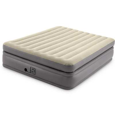 Intex Dura Beam Fiber-Tech Elevated Air Mattress Built-In Pump, Queen (Used)