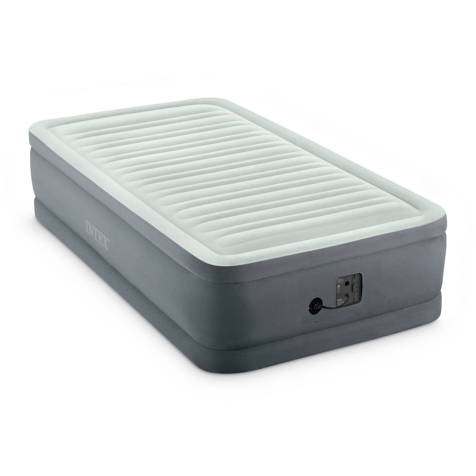 Intex PremAire I Fiber-Tech Air Mattress Bed with Built-In Pump, Twin (Used) - VMInnovations