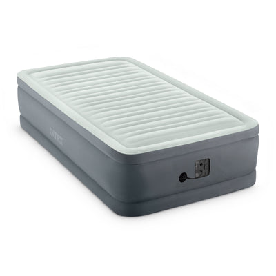 Intex PremAire I Fiber-Tech Air Mattress Bed with Built-In Pump, Twin (Used) - VMInnovations