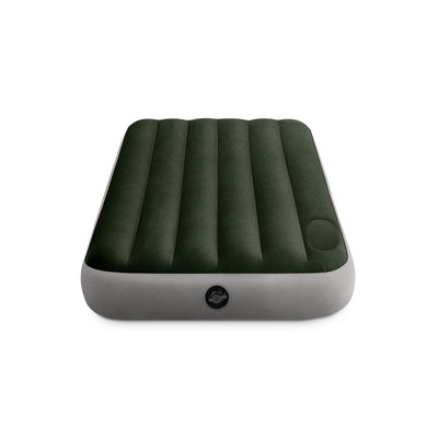 Intex Dura-Beam Standard Series Downy Airbed with Built-In Foot Pump, Twin Size (Refurbished)