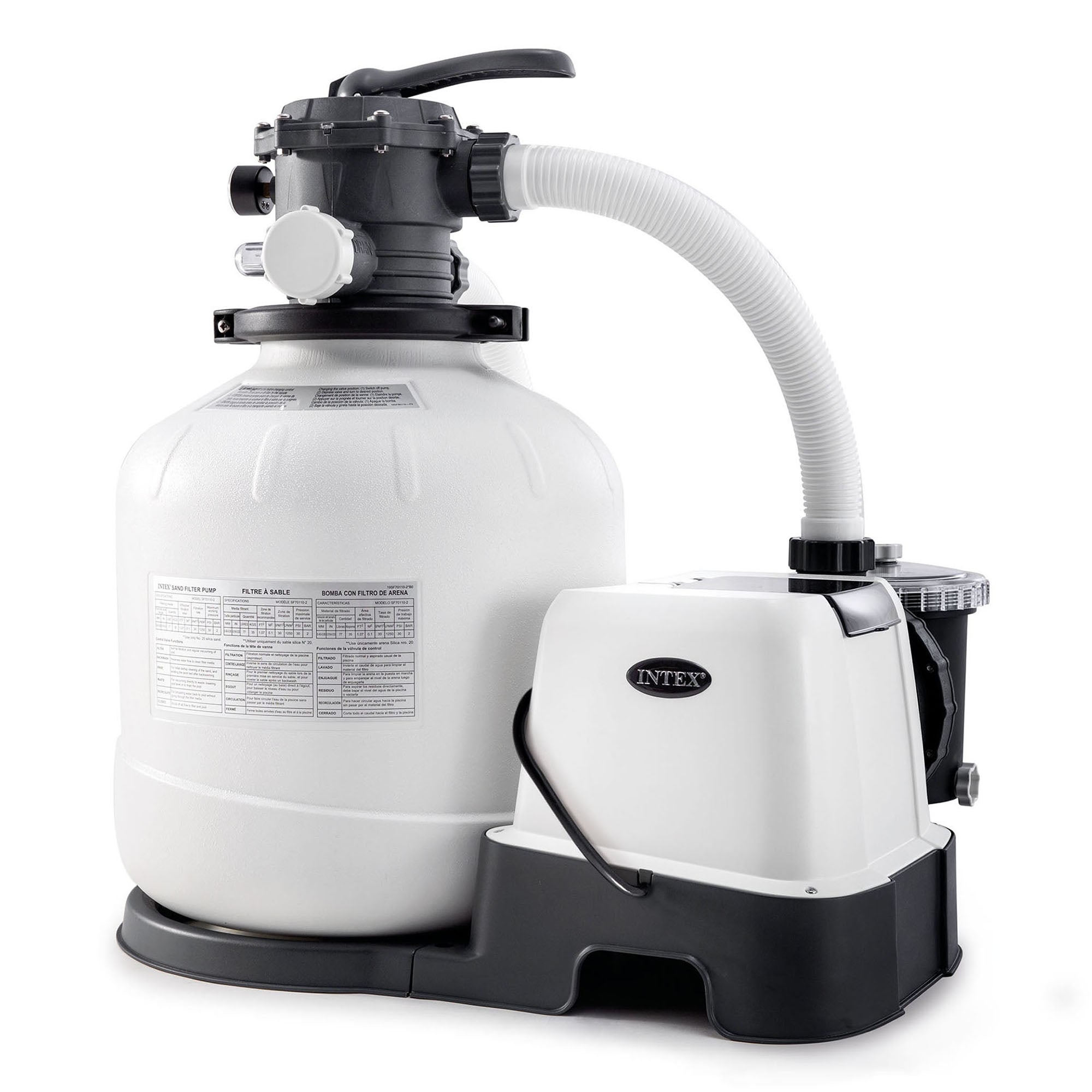 Intex Krystal Clear Saltwater Sand Filter Pump and HAYWARD Dyna Skimmer with Kit - VMInnovations