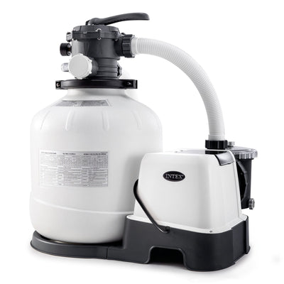 Intex Krystal Clear Saltwater Sand Filter Pump and HAYWARD Dyna Skimmer with Kit - VMInnovations