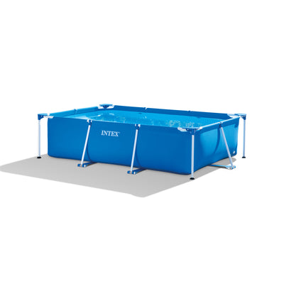 Intex 9.8ft x 29.5in Frame Outdoor Above Ground Swimming Pool & Chlorine Tabs - VMInnovations