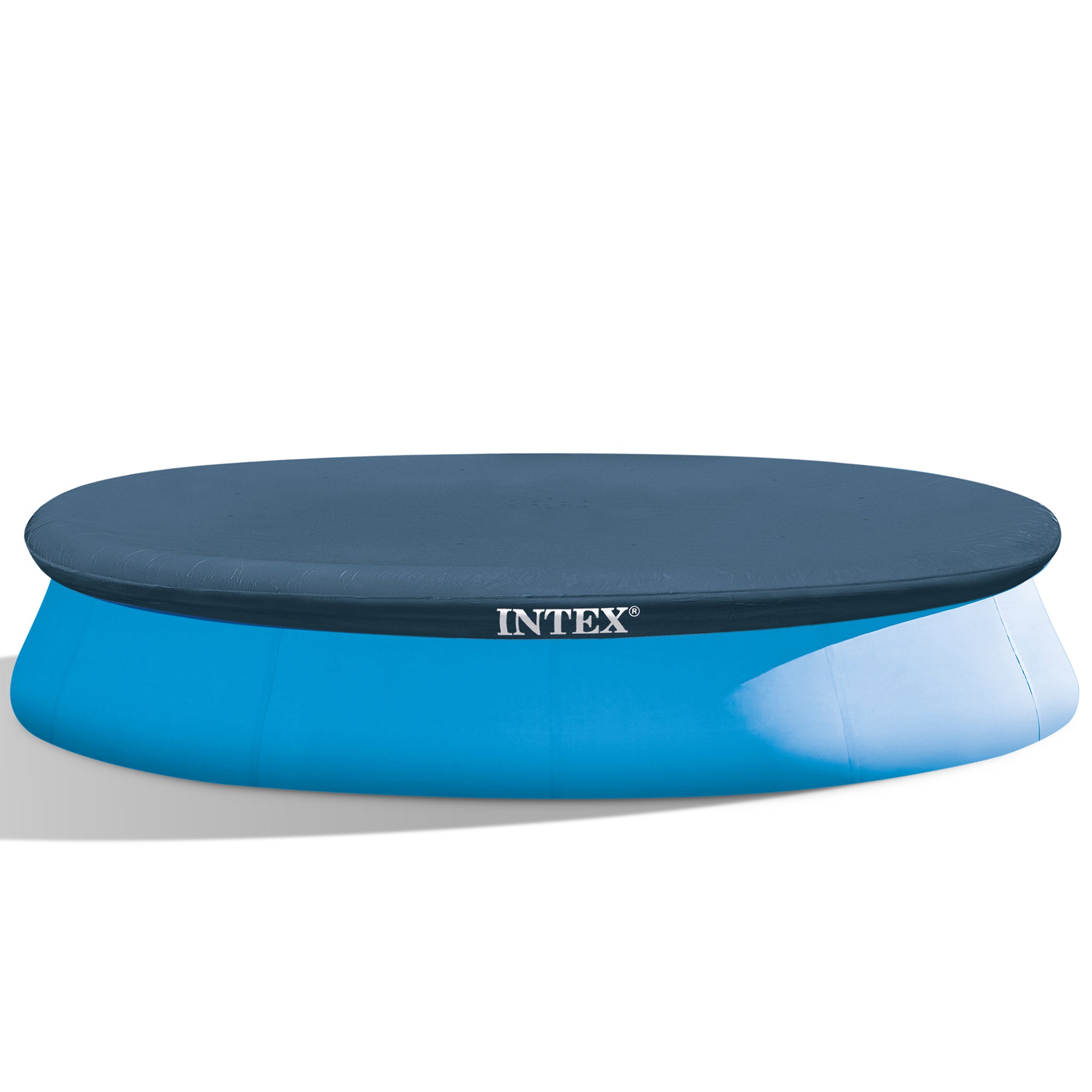 Intex 28022E 11.3 Foot Easy Set Swimming Pool Debris Cover Tarp, Blue (Used) - VMInnovations