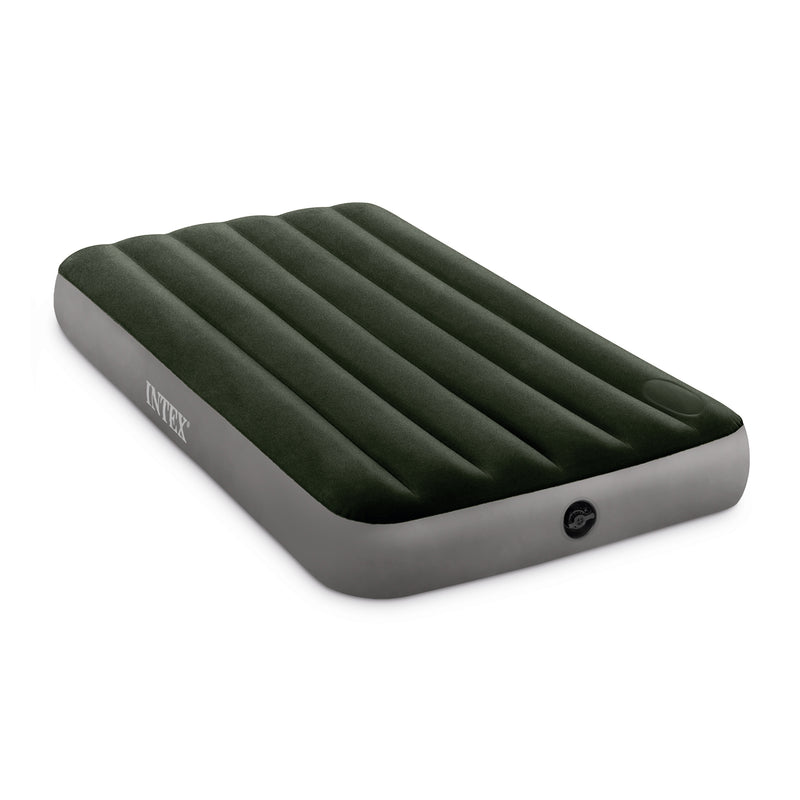 Intex Dura-Beam Downy Airbed with Built-In Foot Pump, Twin Size (Open Box)