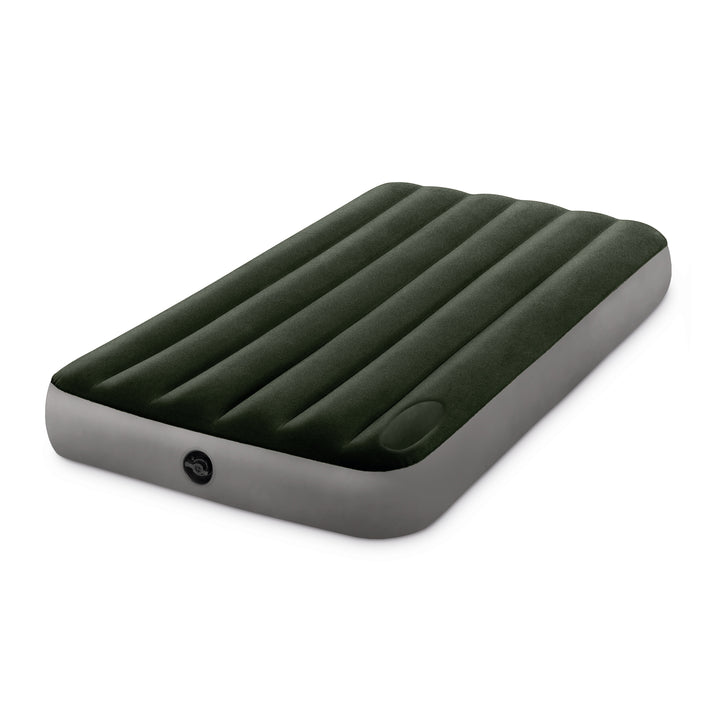 Intex Dura-Beam Standard Downy Air Mattress w/Built-In Foot Pump, Twin, 2 Pack