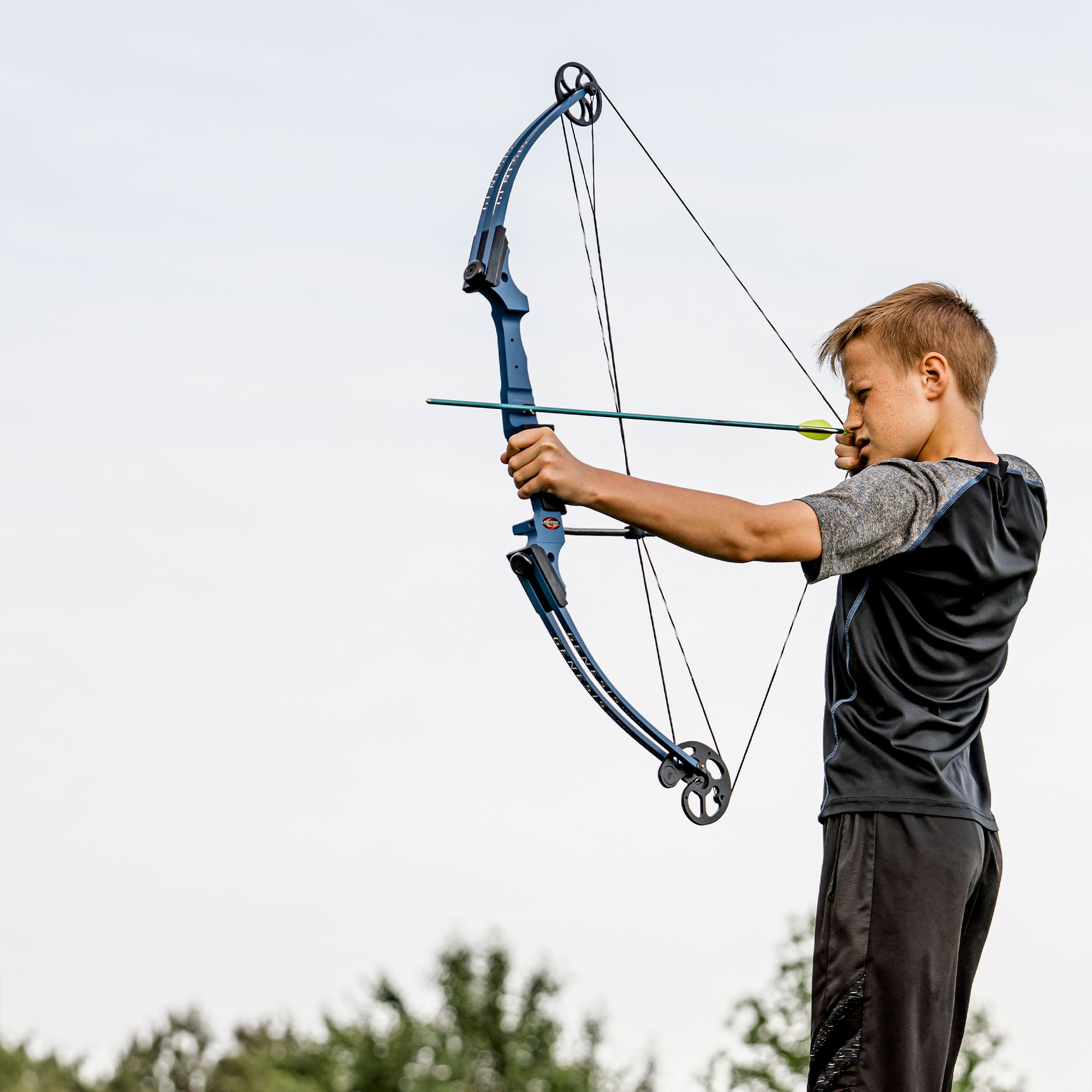 Genesis Archery Original Adjustable Right Handed Compound Bow, Green (4 Pack)