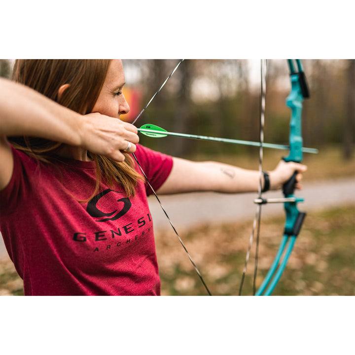 Genesis Original Archery Compound Bow, Right Handed, Red (Open Box)