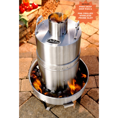Orion Cooker Outdoor Convection Steam Cooker Barbecue Smoker + Heavy Duty Cover