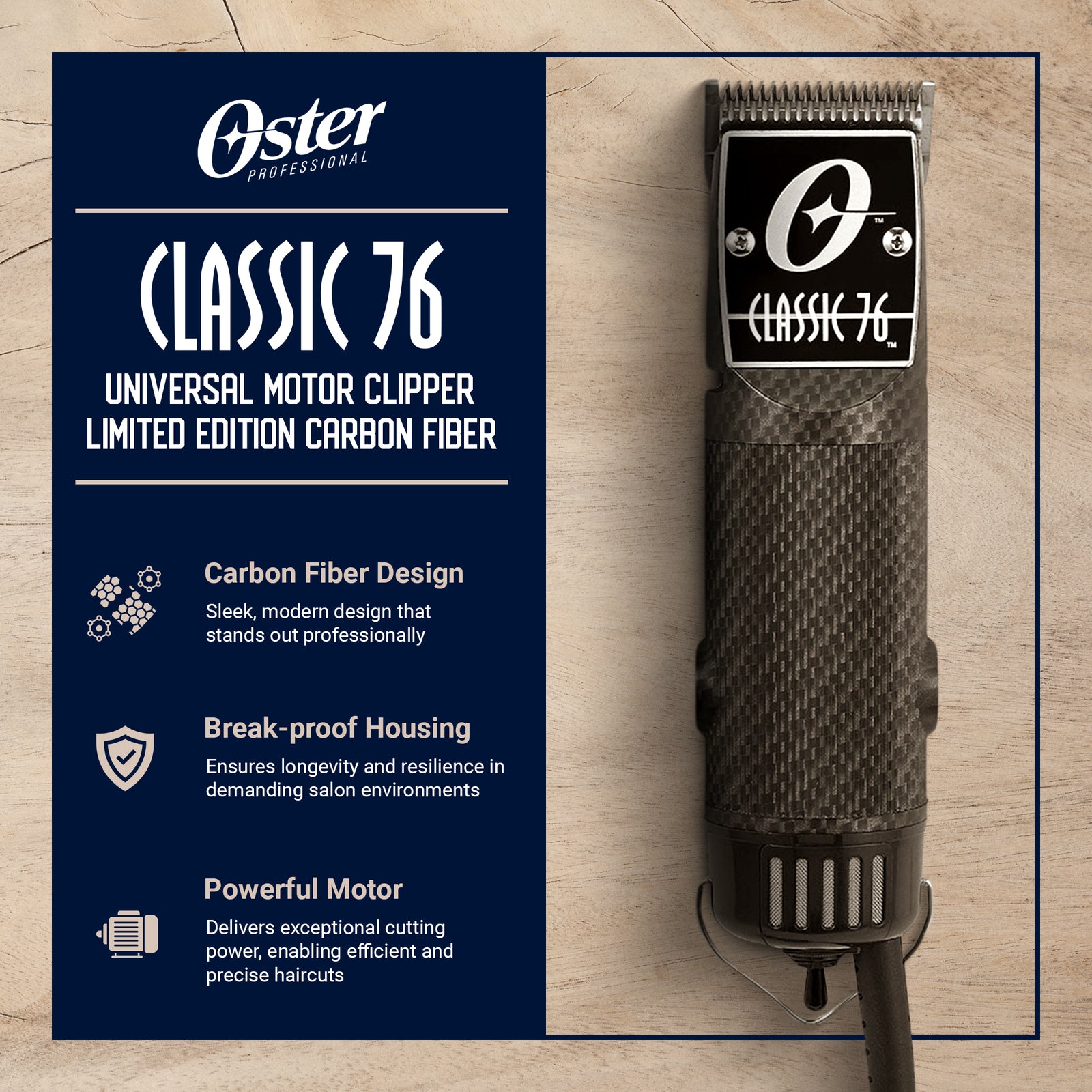 Oster Classic 76 Limited Edition Detachable Blade Universal Motor Pro Clipper - VMInnovations