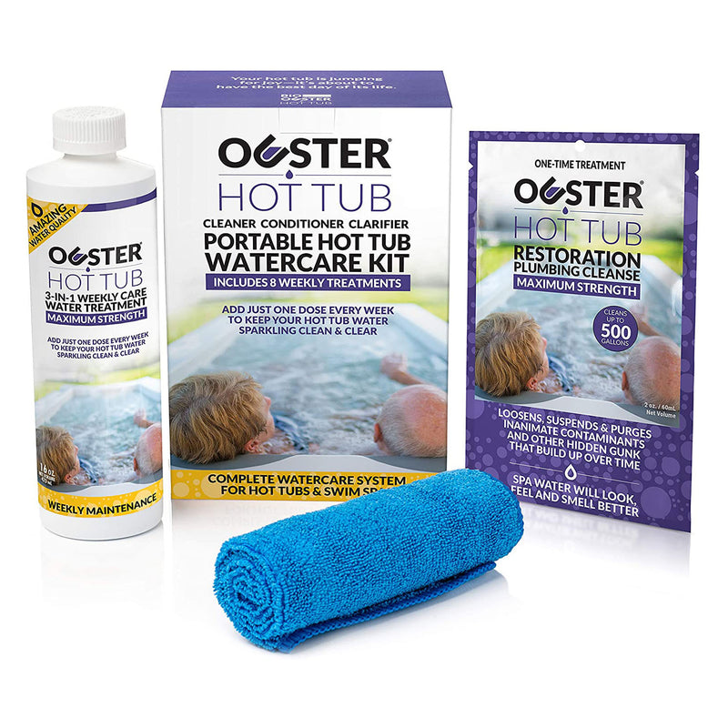 Ouster Hot Tub and Spa 3 in 1 Complete Cleaner Restoration Kit for Weekly Care