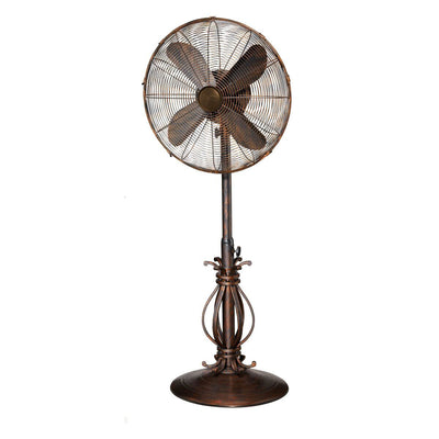 DecoBREEZE Adjustable Oscillating Outdoor Pedestal Fan Prestigious Brown (Used)