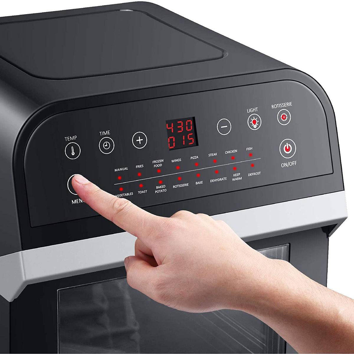 GoWISE 12.7-Quart Electric 15-in-1 Programmable Air Fryer and Oven Combo, Black (Refurbished)