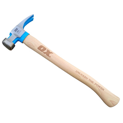 OX Tools 22 Ounce Pro California Milled Face Framing Hammer with Hickory Handle