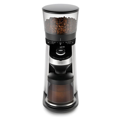 OXO BREW Stainless Steel Conical Burr Coffee Grinder w/ Integrated Scale, Silver