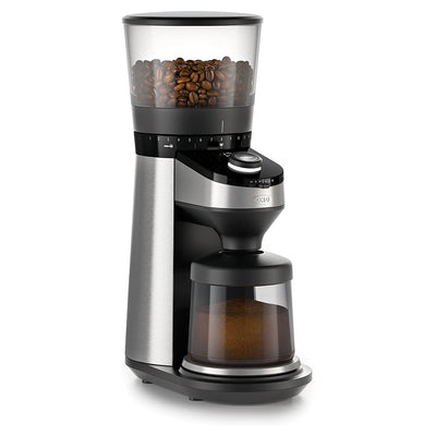 OXO BREW Stainless Steel Conical Burr Coffee Grinder w/ Integrated Scale, Silver