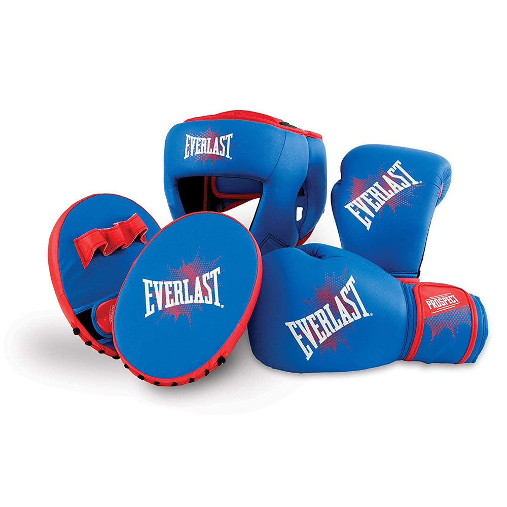Everlast Prospect Youth Boxing Training Kit with Gloves, Headgear, and Mitts - VMInnovations