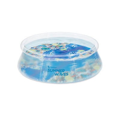 Summer Waves 8 Foot Wide Quick Set Pool with 3D Graphics and Goggles (Open Box)