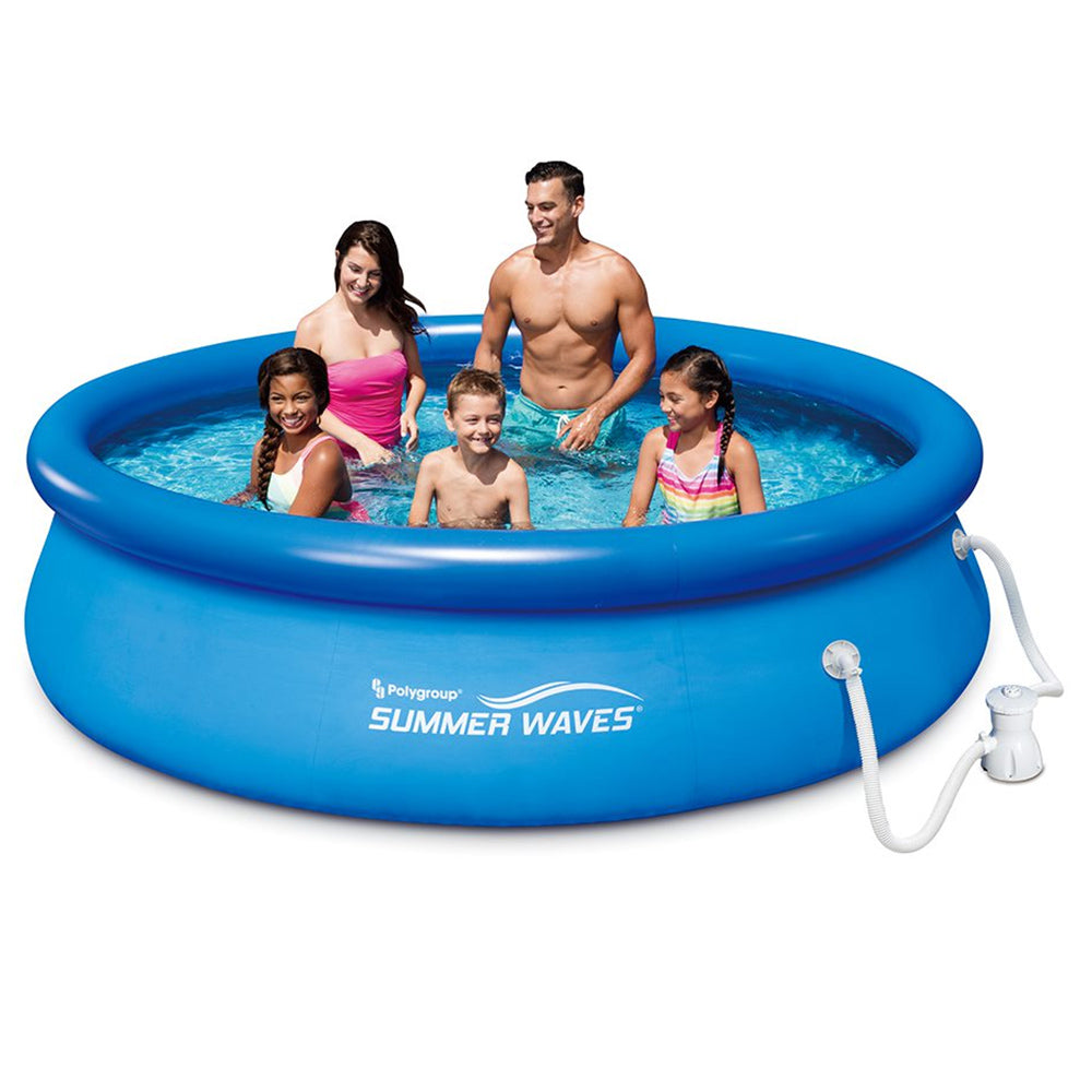 Summer Waves 10 Ft. Quick Set Inflatable Above Ground Pool w/Pump - Open Box