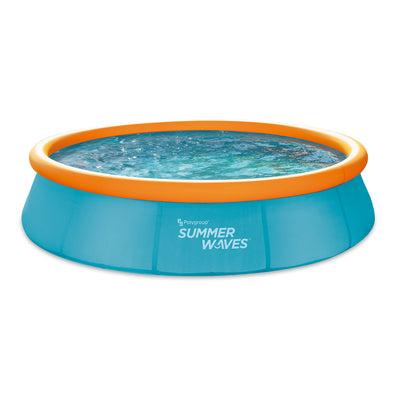 Summer Waves 12 Foot Wide Inflatable Quick Set Pool with 3D Goggles (Open Box) - VMInnovations
