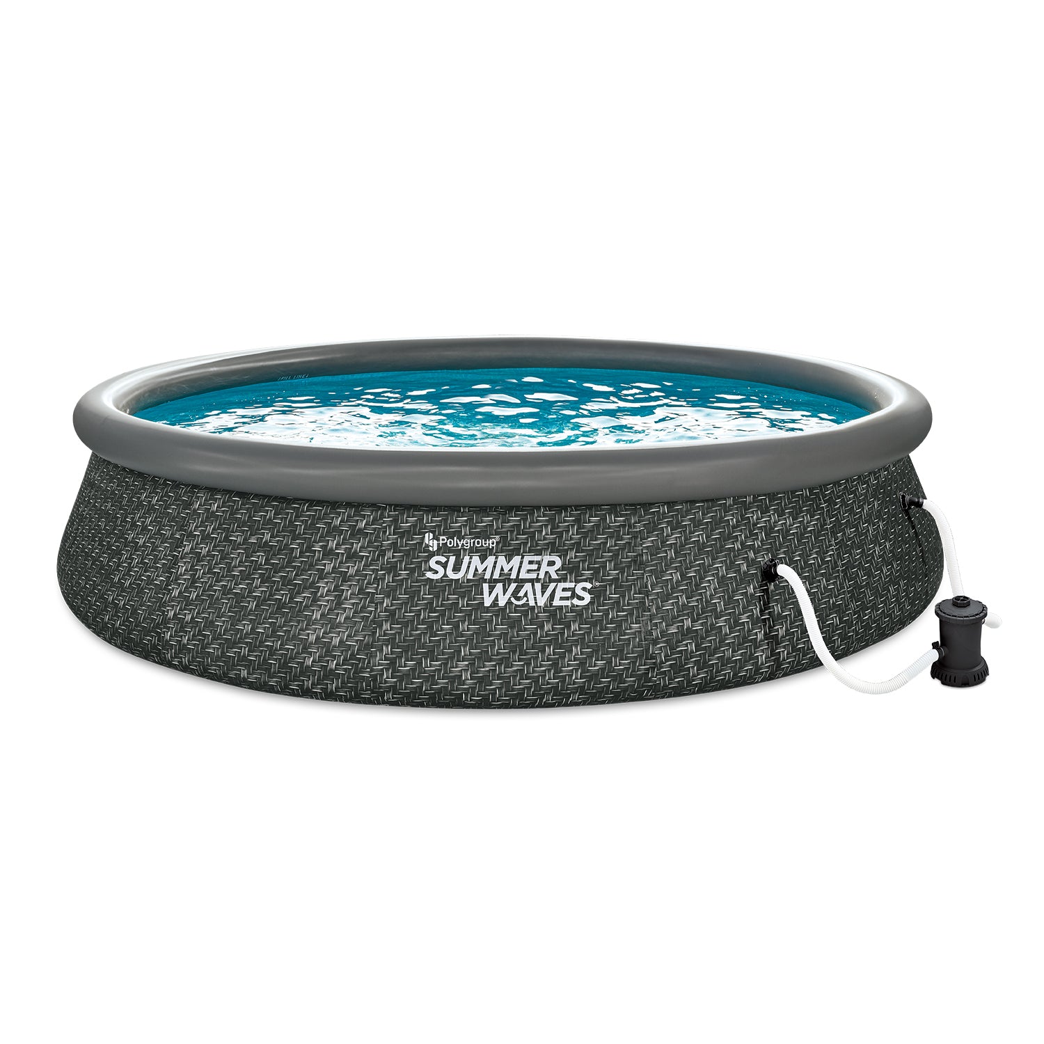 Summer Waves 14 x 3 Ft Quick Set Above Ground Pool w/Pump and Ladder (For Parts) - VMInnovations