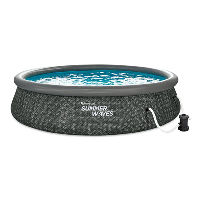 Summer Waves 14 x 3 Ft Quick Set Above Ground Pool with Pump and Ladder (Used) - VMInnovations