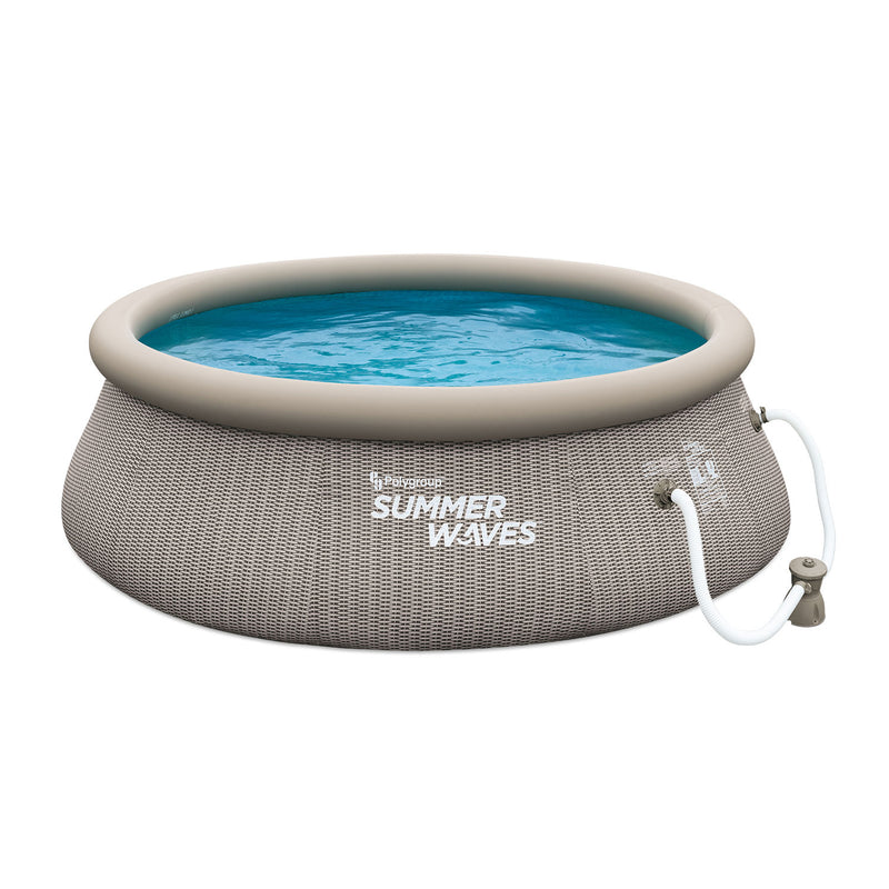 Summer Waves 10ft x 36in Quick Set Above Ground Pool Gray Basketweave (Open Box)