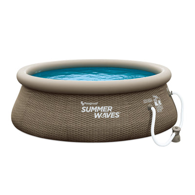 Summer Waves 10ft x 36in Above Ground Inflatable Outdoor Swimming Pool with Pump