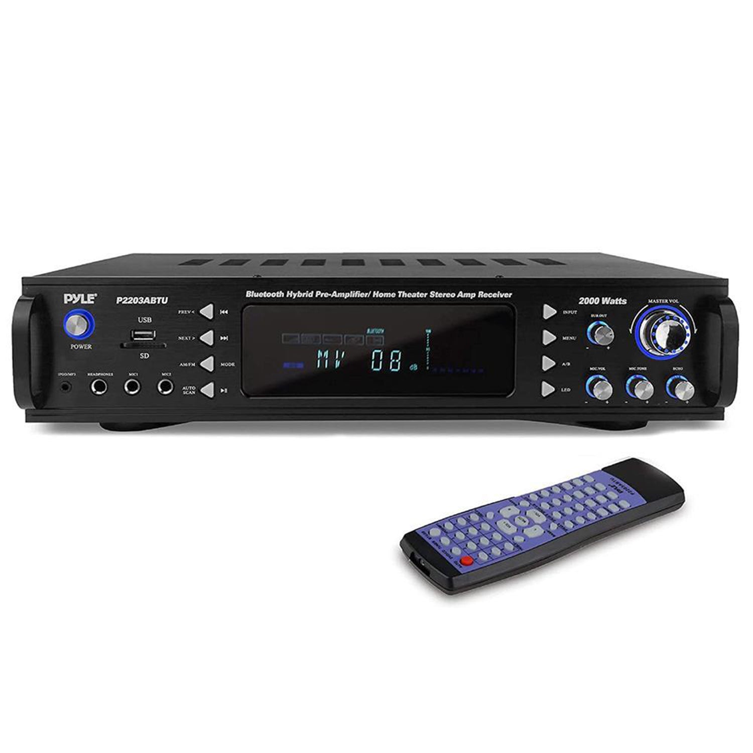 Pyle P2203ABTU.5 Home Theater Bluetooth Hybrid Pre-Amplifier Stereo Receiver - VMInnovations