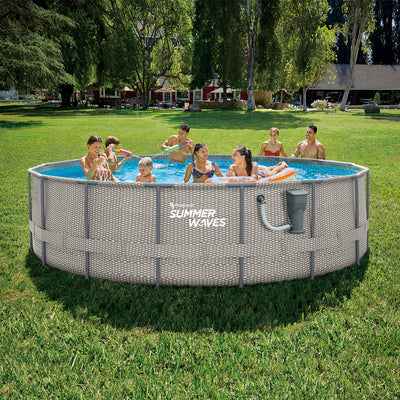Summer Waves Active 16 Ftx48 In Above Ground Frame Pool Set w/ Pump (For Parts) - VMInnovations