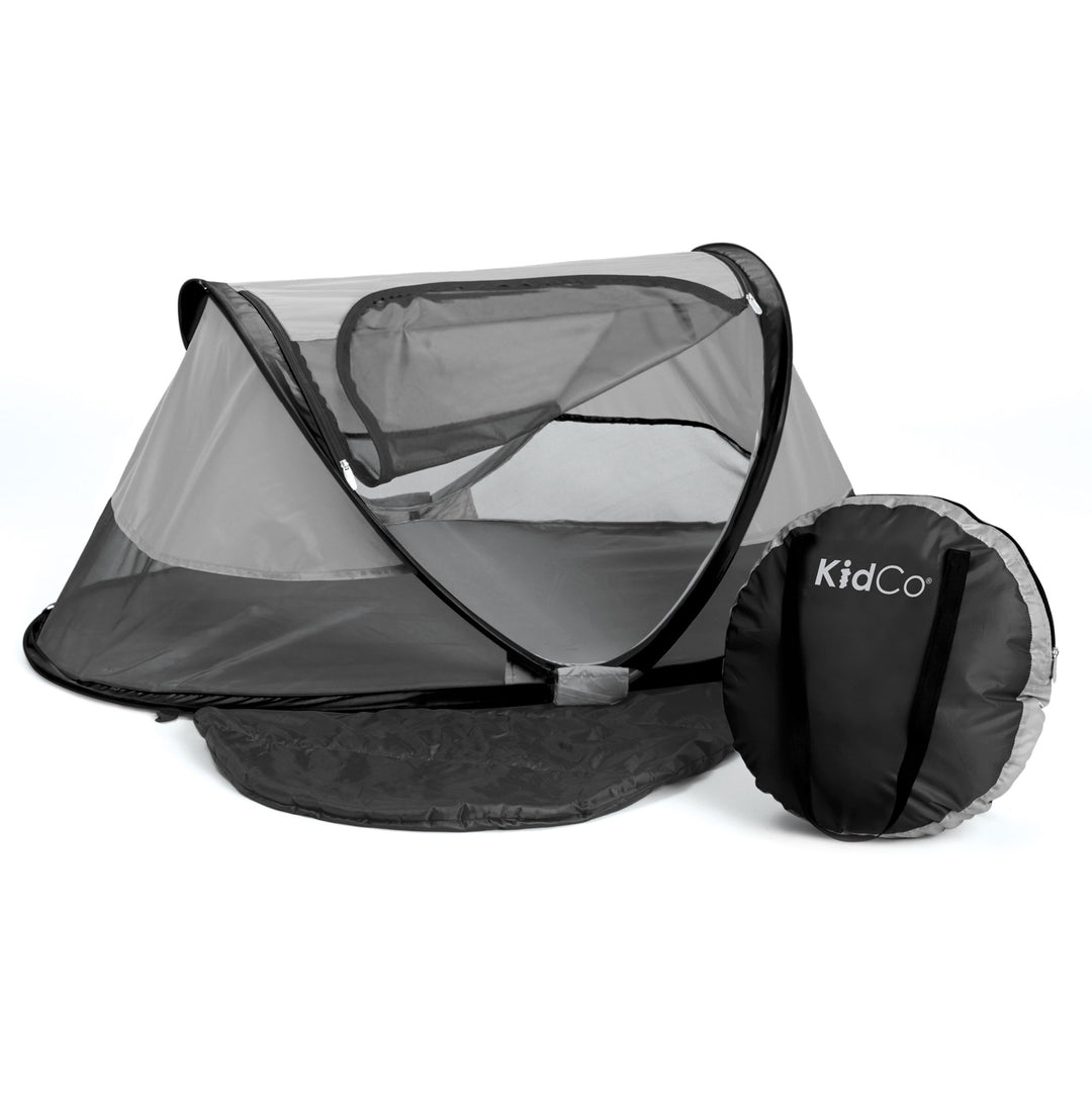 KidCo PeaPod Portable Foldable Mesh Toddler Travel Bed & Storage Bag, Midnight