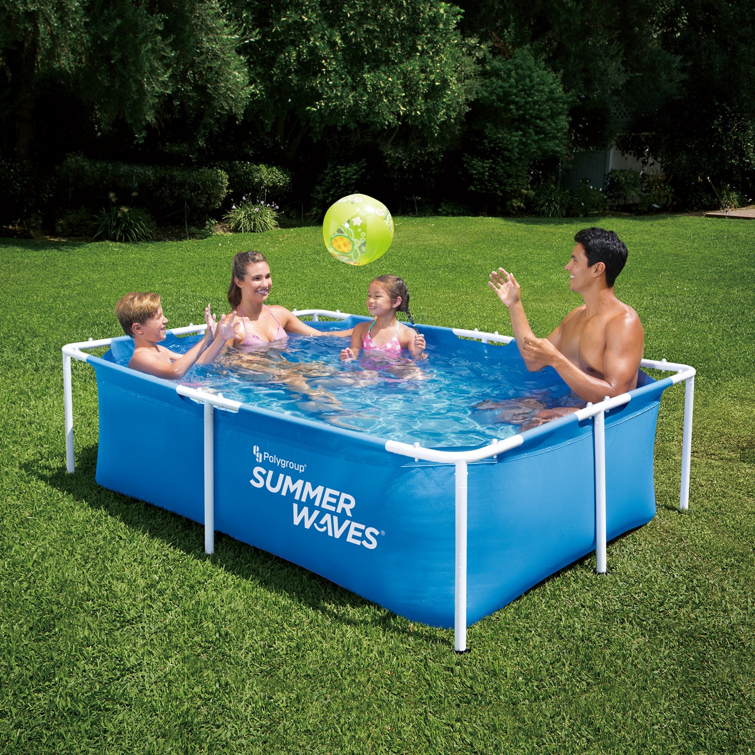 Summer Waves 7 x 5 Foot 24 Inch Deep Small Metal Frame Pool, Blue (For Parts)