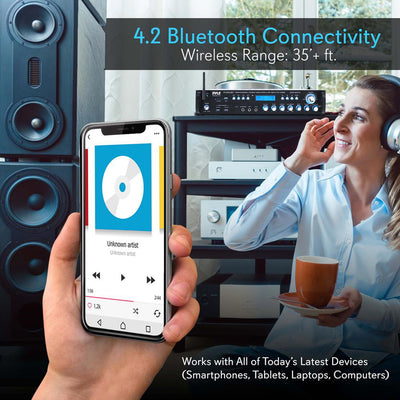 Pyle 3000 Watt Home Multi Channel Bluetooth Hybrid Amplifier Receiver (4 Pack) - VMInnovations