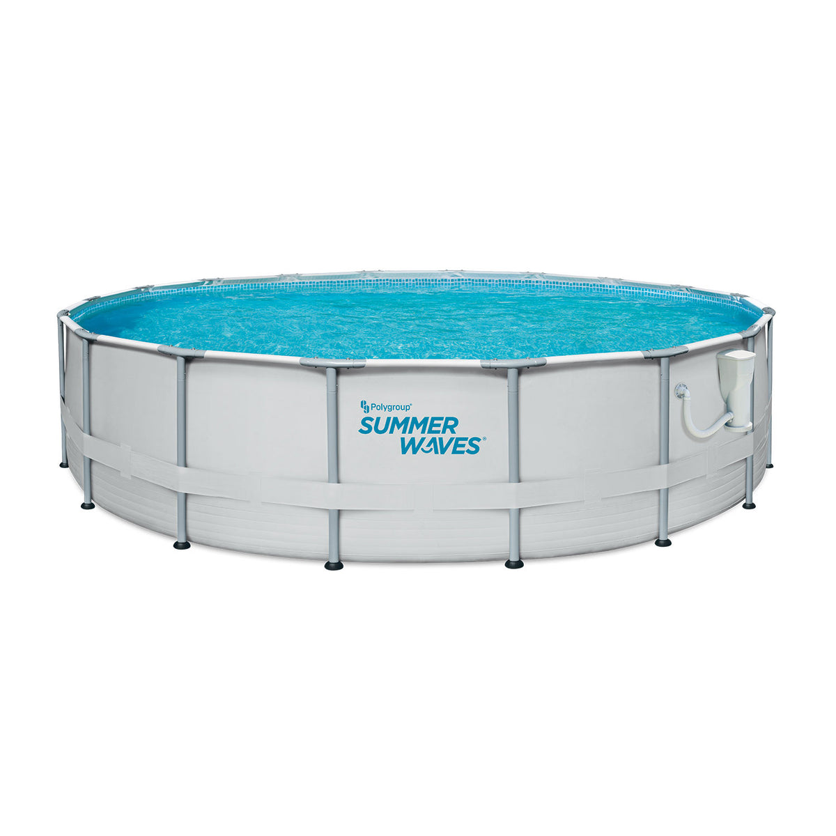 Summer Waves 12 Foot Metal Frame Above Ground Pool Set Kit with Filter Pump