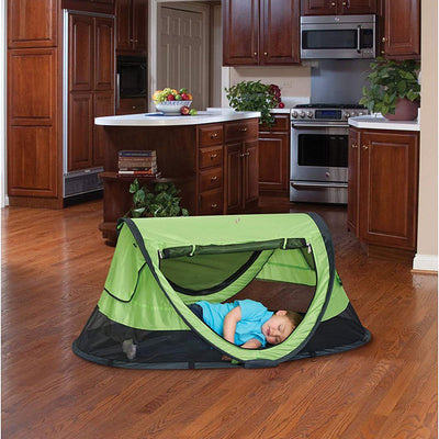 KidCo PeaPod Plus Foldable Portable Kids Sleeping Travel Bed, Kiwi (Open Box)