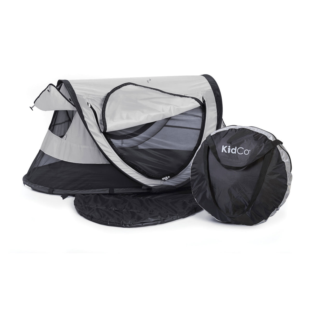 KidCo PeaPod Plus Portable Mesh Baby Toddler Travel Bed & Storage Bag, Midnight