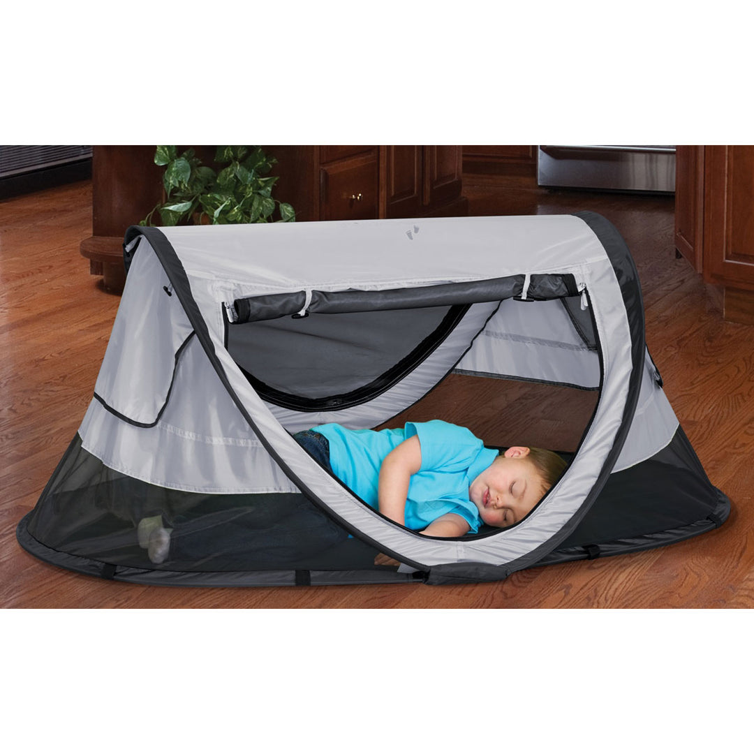 KidCo PeaPod Plus Foldable Kids Sleeping Travel Bed, Midnight (Open Box) - VMInnovations