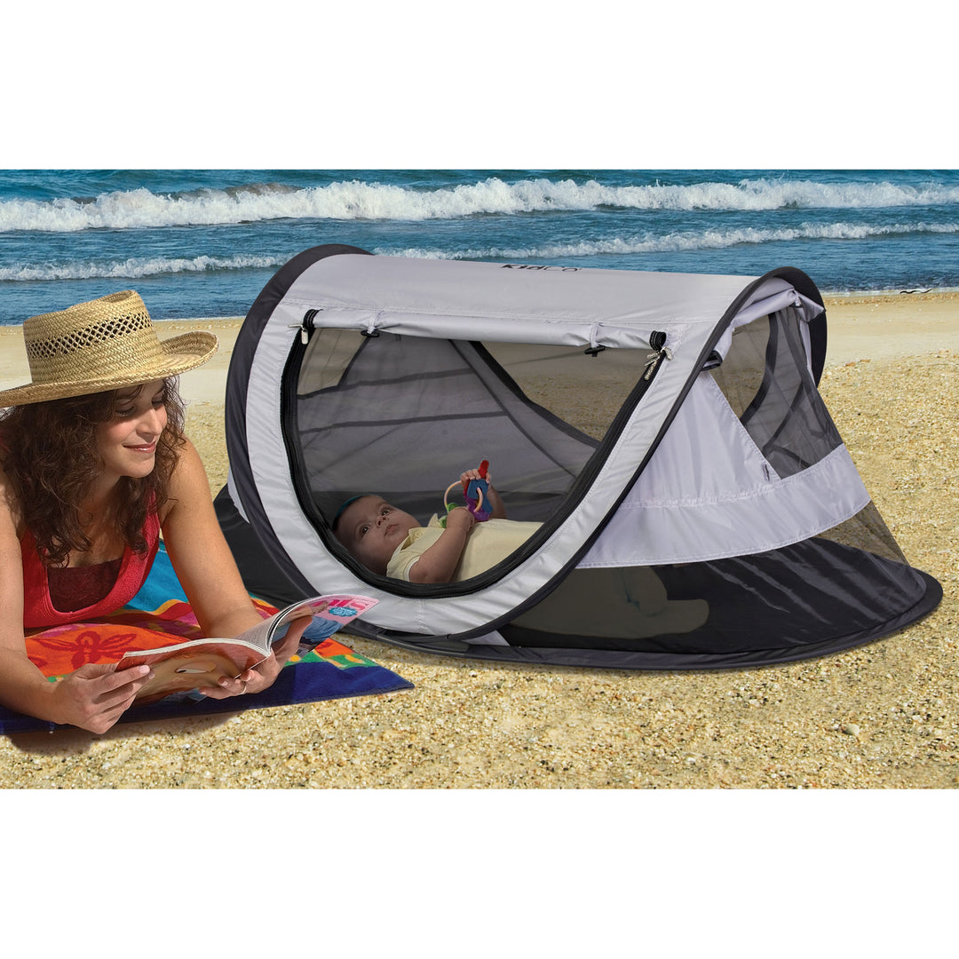 KidCo PeaPod Plus Foldable Kids Sleeping Travel Bed, Midnight (Open Box) - VMInnovations