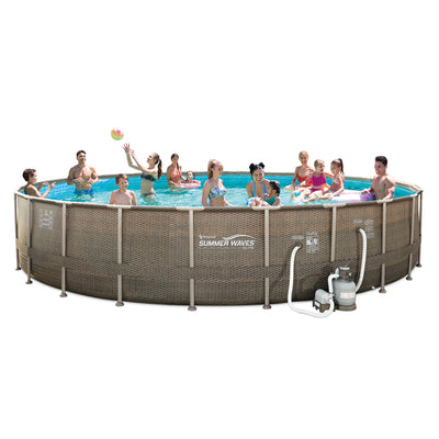 Summer Waves Frame Pool w/Corona Inflatable Tubes (4 Pack) w/Floating Cooler