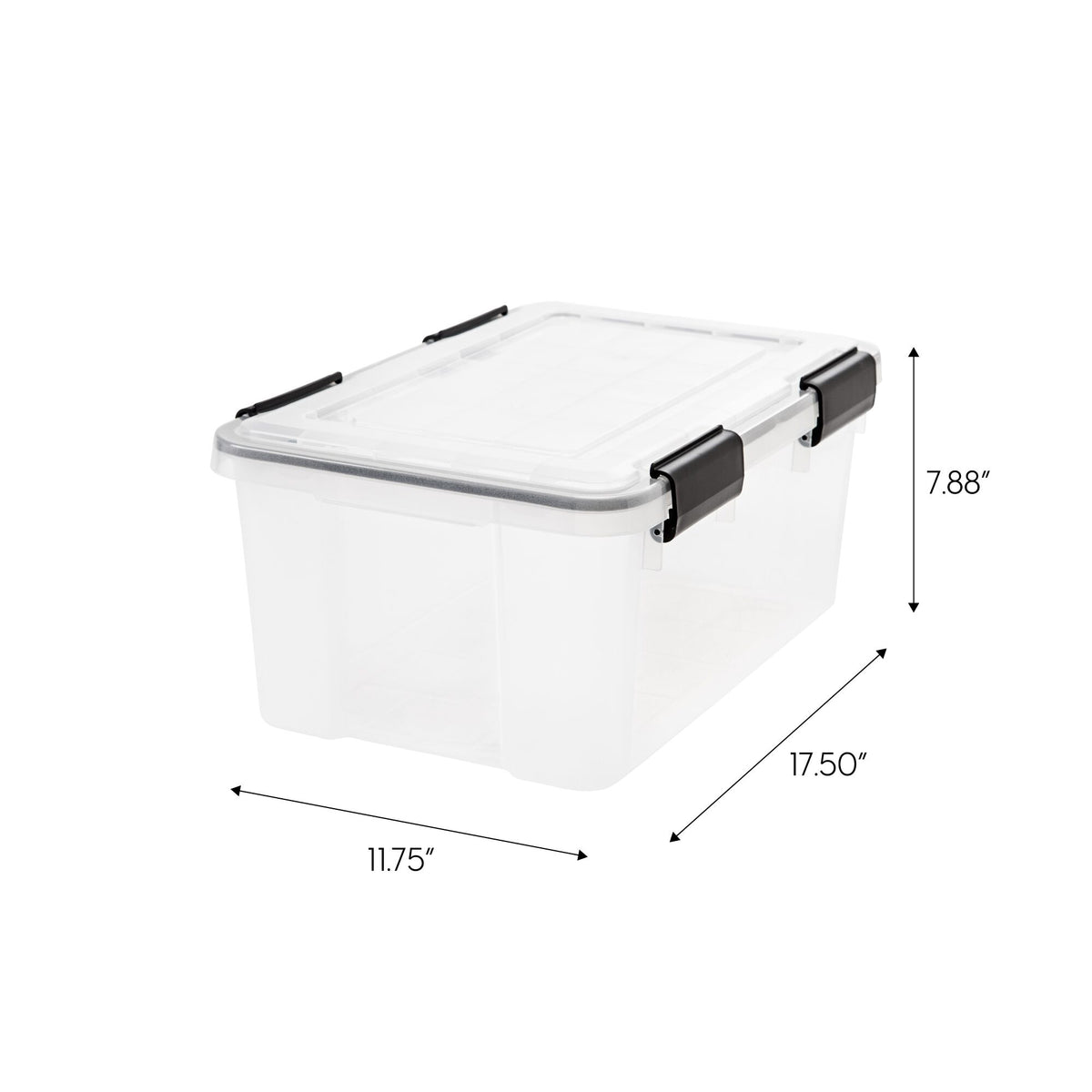 IRIS USA 19-Quart Plastic WEATHERTIGHT Clear Storage Box & Lid, 6 Pack(Open Box)