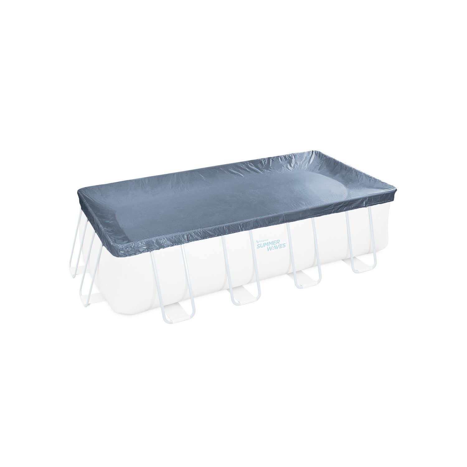 Summer Waves 24 x 12 Foot Rectangular Above Ground Pool Cover, Grey (Cover Only)