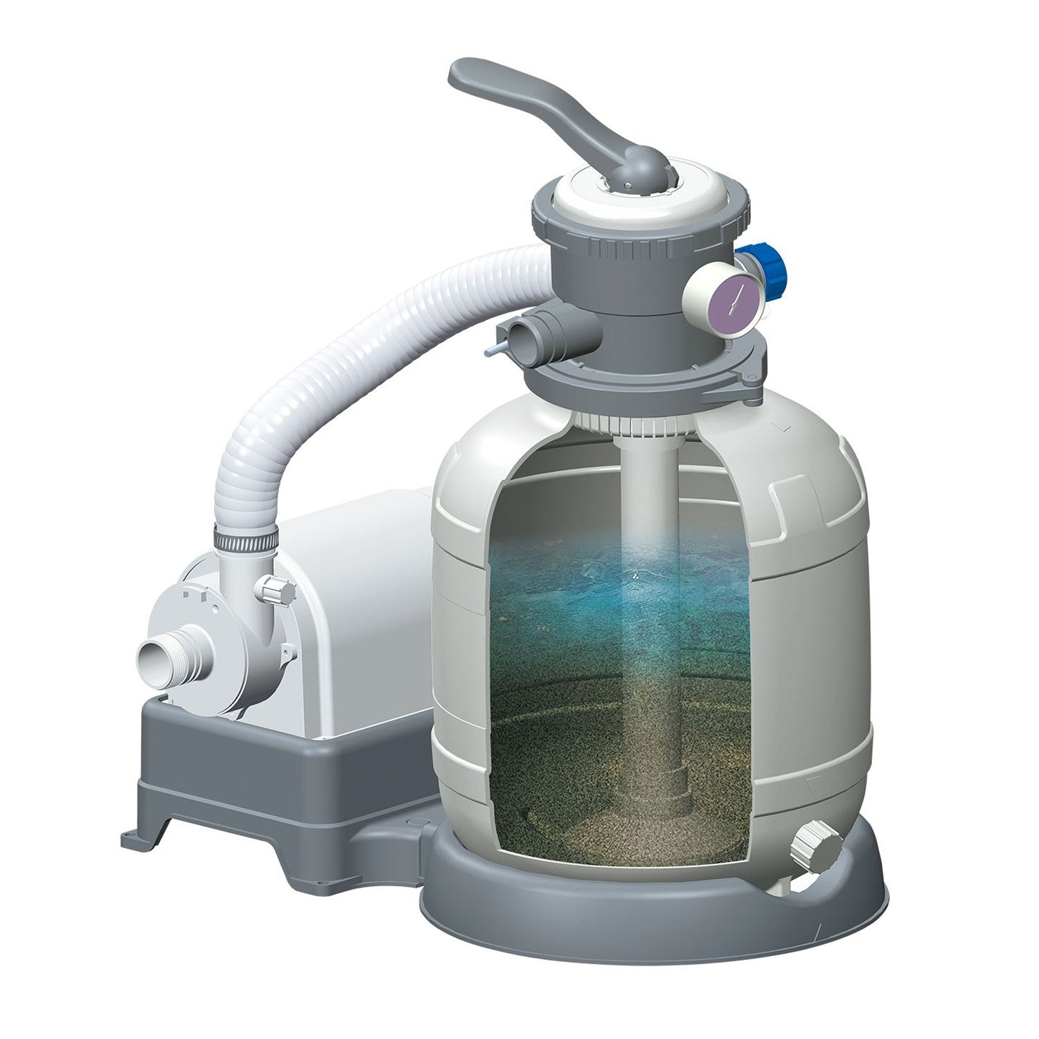 Funsicle 12 Inch Sand Filter Pump for Above Ground Pools, 1600 GPH (Open Box) - VMInnovations