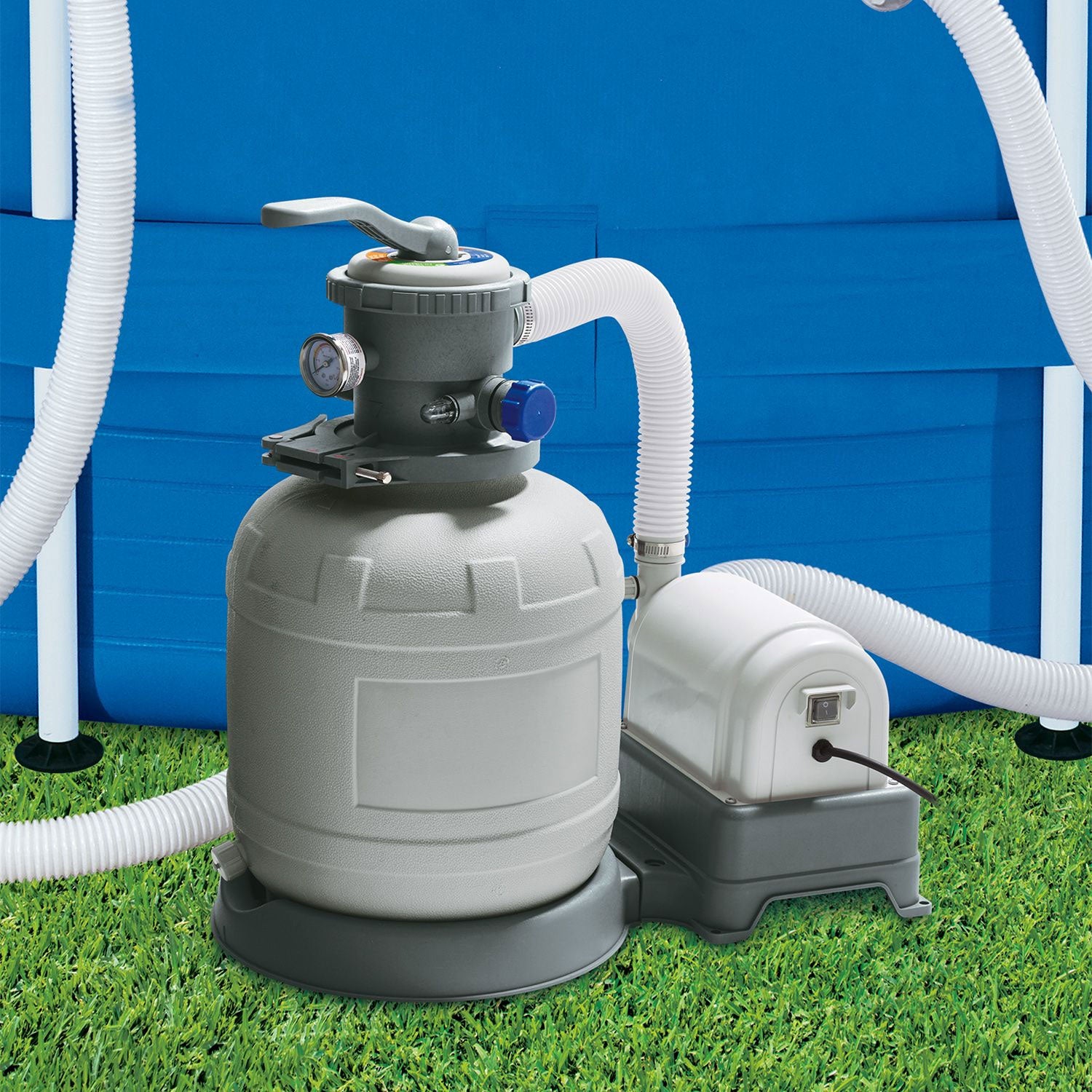 Summer Waves 12 In Sand Filter Pump System for Above Ground Swimming Pools(Used) - VMInnovations