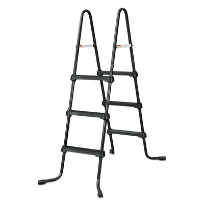 Summer Waves 36 Inch SureStep Outdoor Above Ground Pool Ladder, Black (Used)