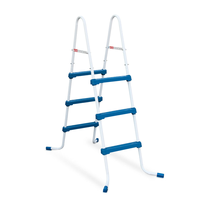 Summer Waves 42 Inch SureStep 3 Step Outdoor Above Ground Pool Ladder (Open Box)