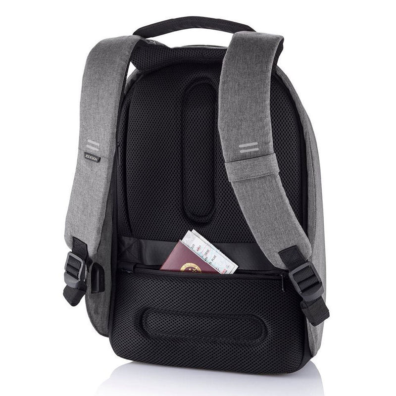 XD Design Anti Theft Travel Laptop Tablet Backpack with USB Port, Grey